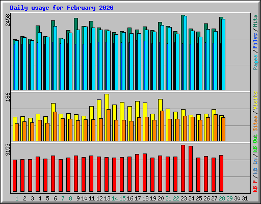 Daily usage for February 2026