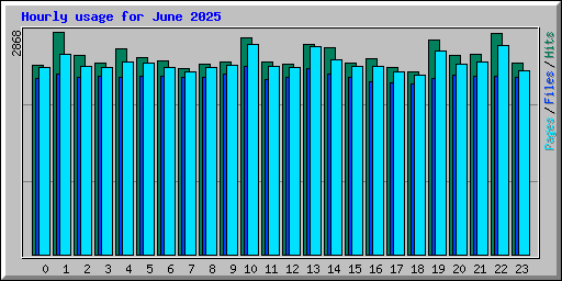 Hourly usage for June 2025