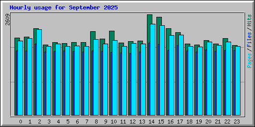 Hourly usage for September 2025