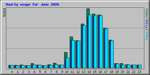 Hourly usage for June 2026