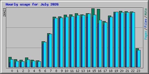 Hourly usage for July 2026